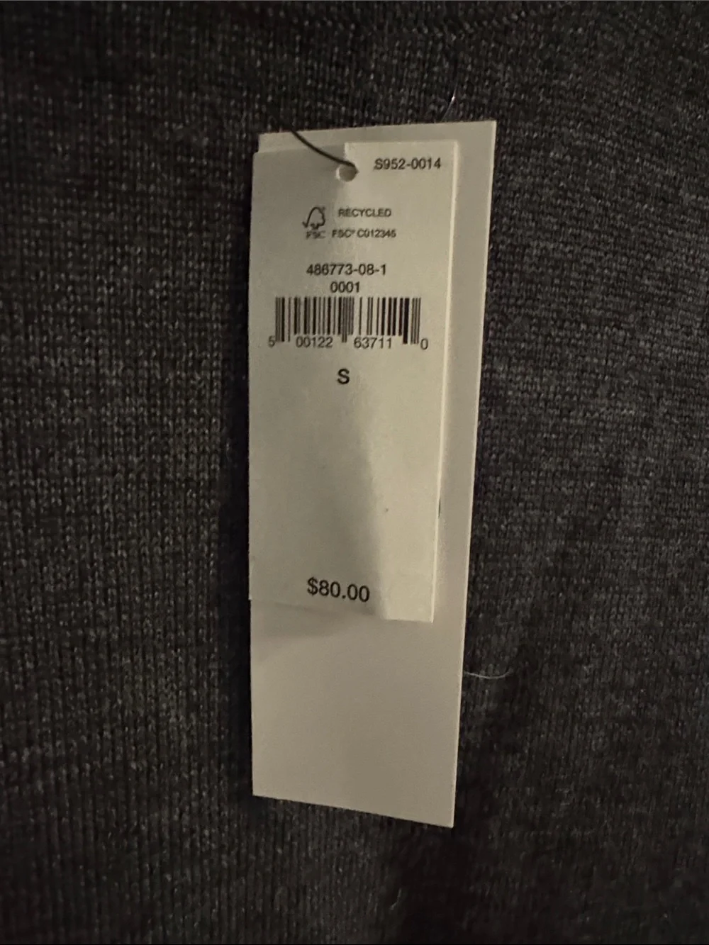 Banana Republic Charcoal Crewneck Sweater